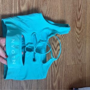 NVGTN Aqua Cutout Crop Top